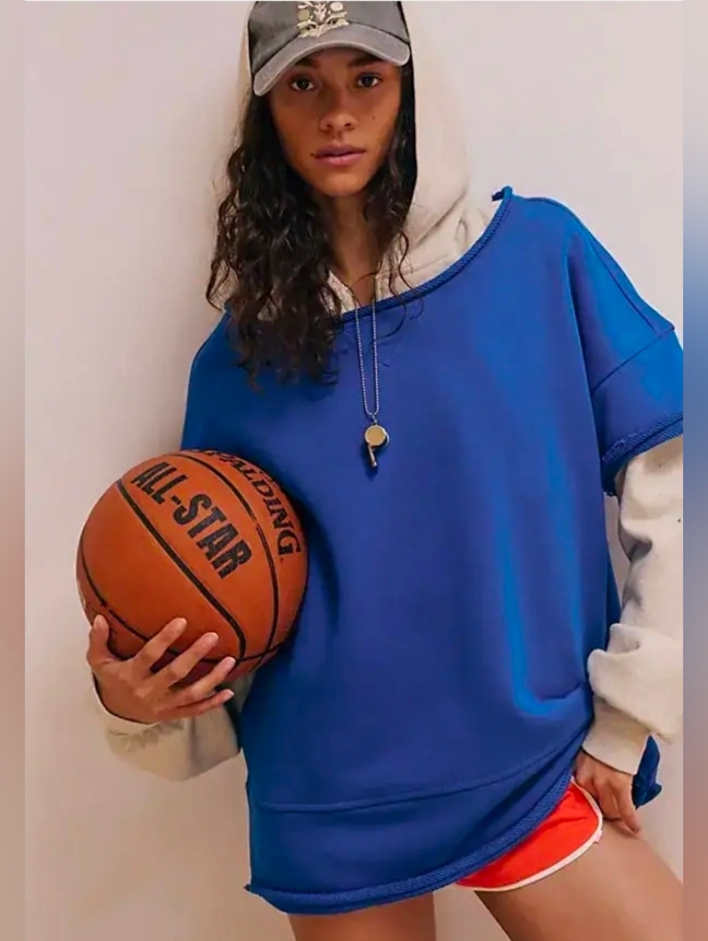 Free People Cruise Sweatshirt Tee In Stellar Blue SZ Medium *Soldout* NWT$98